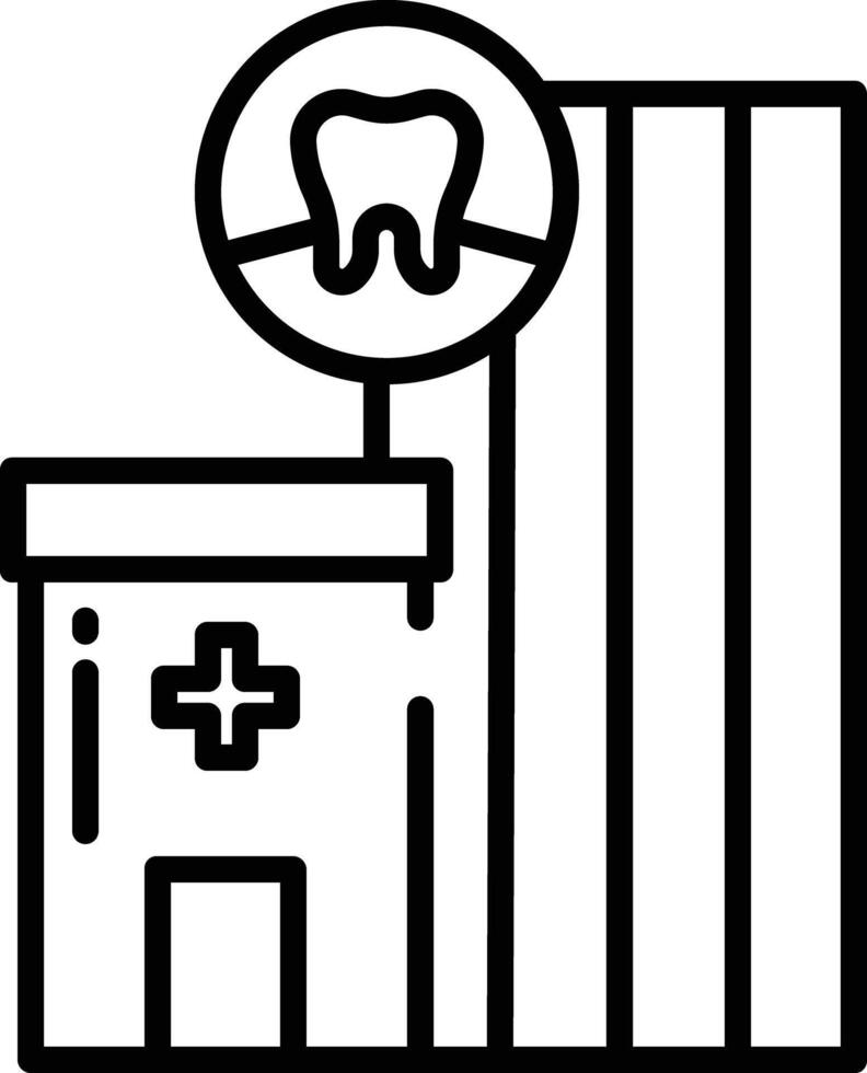 Dental clinic outline illustration vector