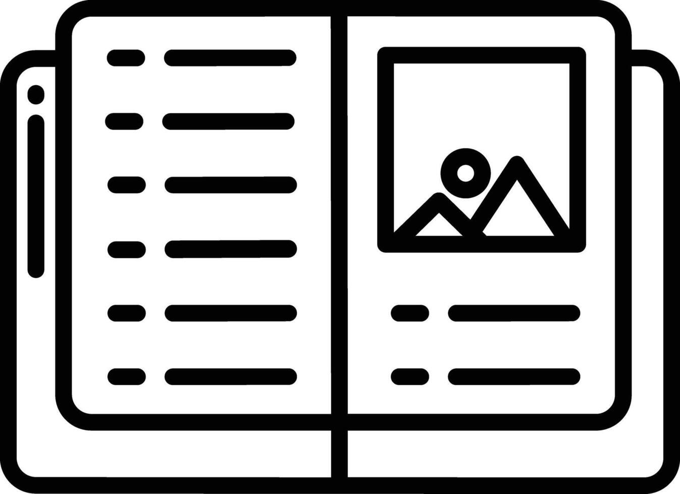 Book outline illustration vector