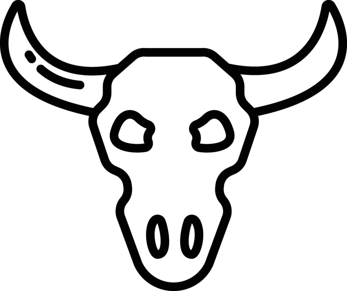 Animal Skull outline illustration vector