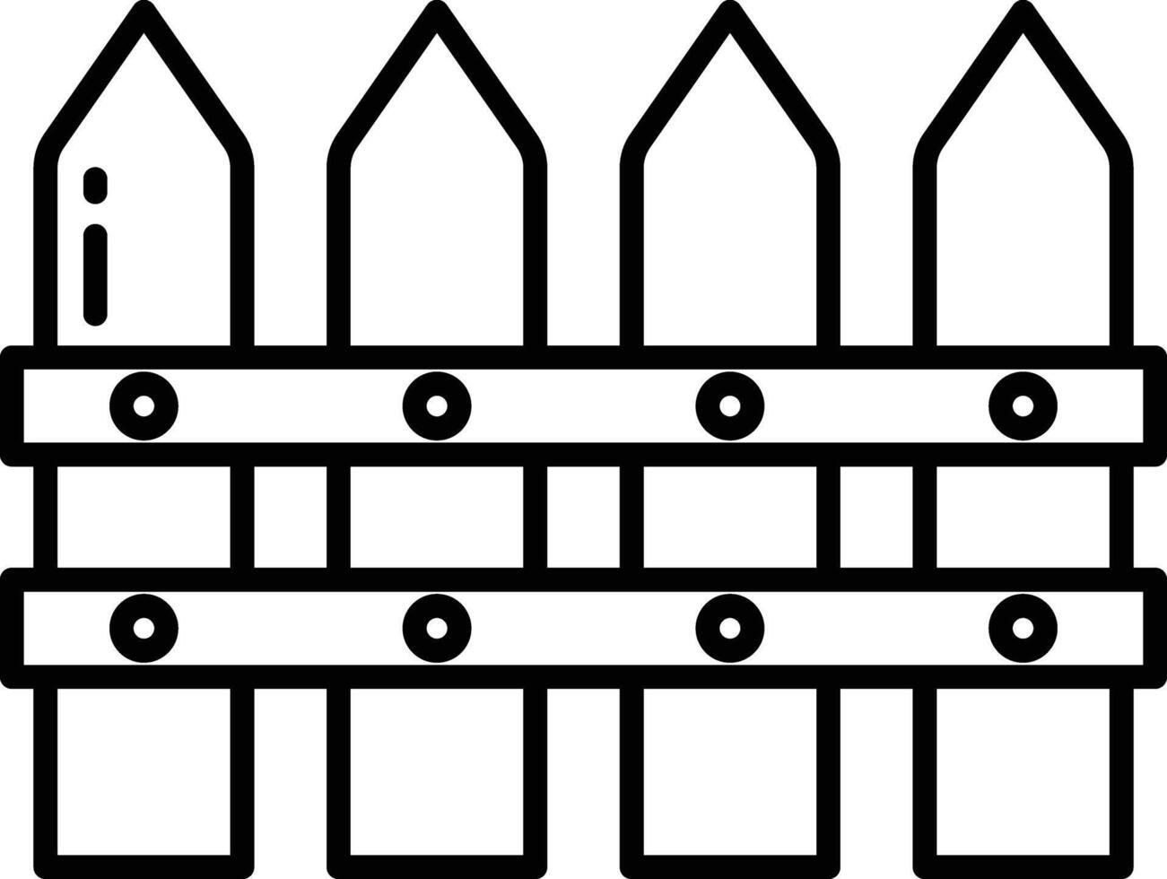 fence outline illustration vector