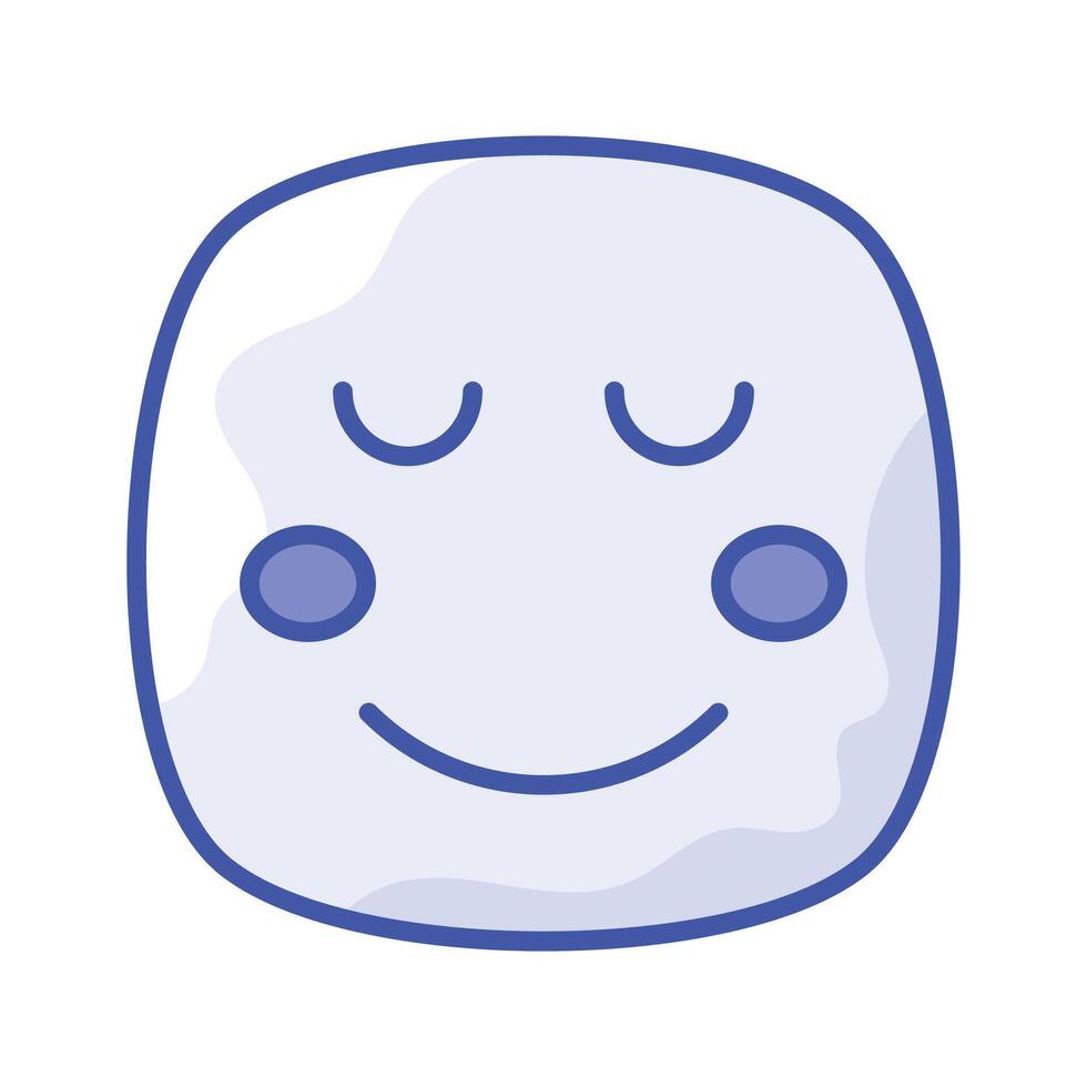 Calm face emoji icon, proud, cool expressions design vector