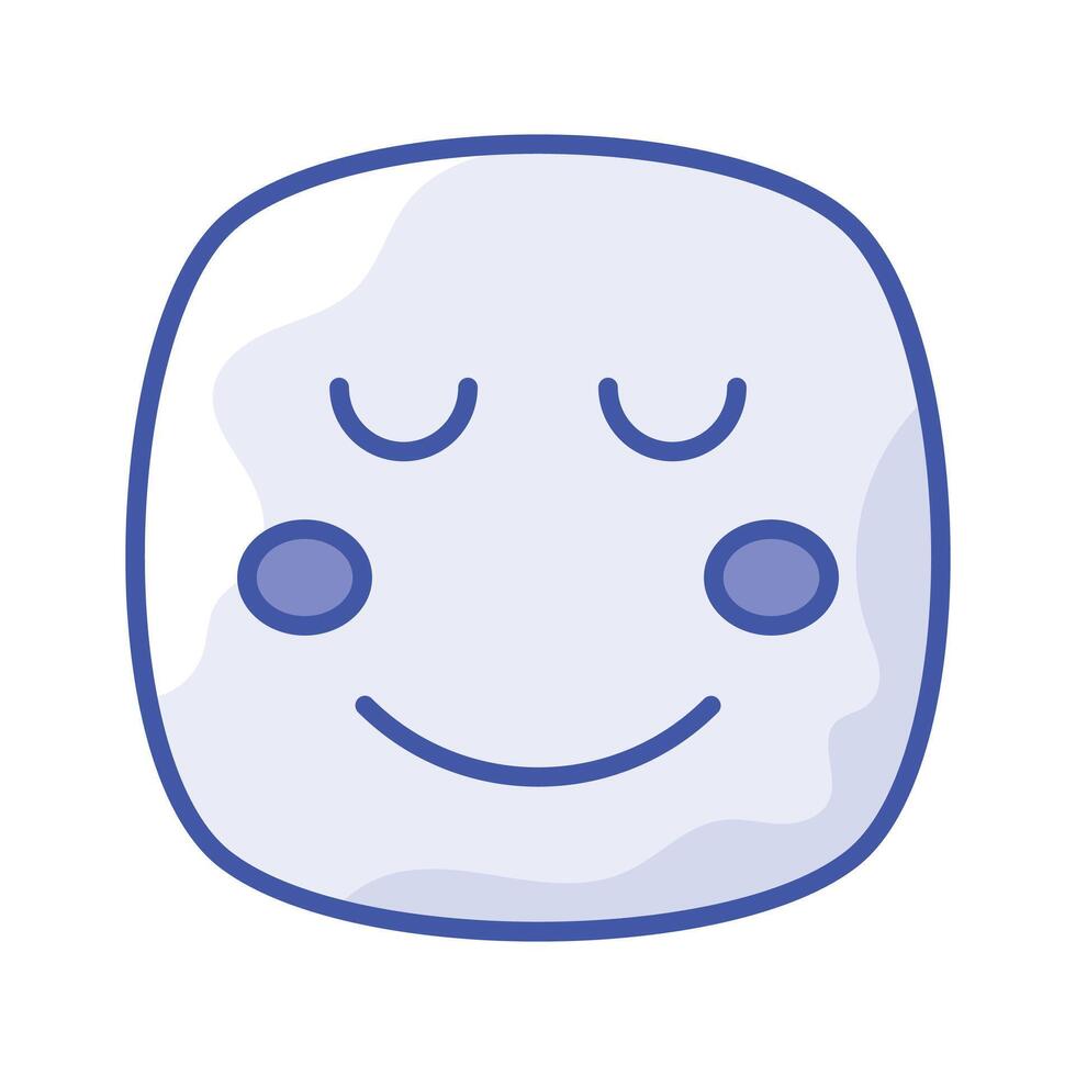 calma cara emoji icono, orgulloso, frio expresiones diseño vector