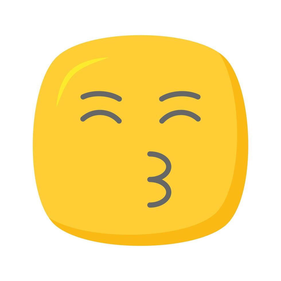 Kissing emoji design, ready to use icon vector