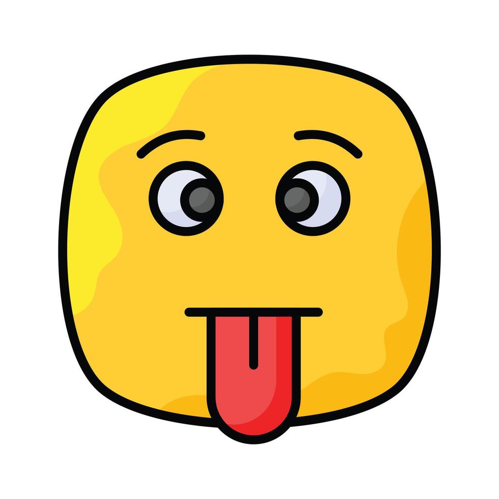 Visually perfect dumb emoji icon design, easy to use and download vector