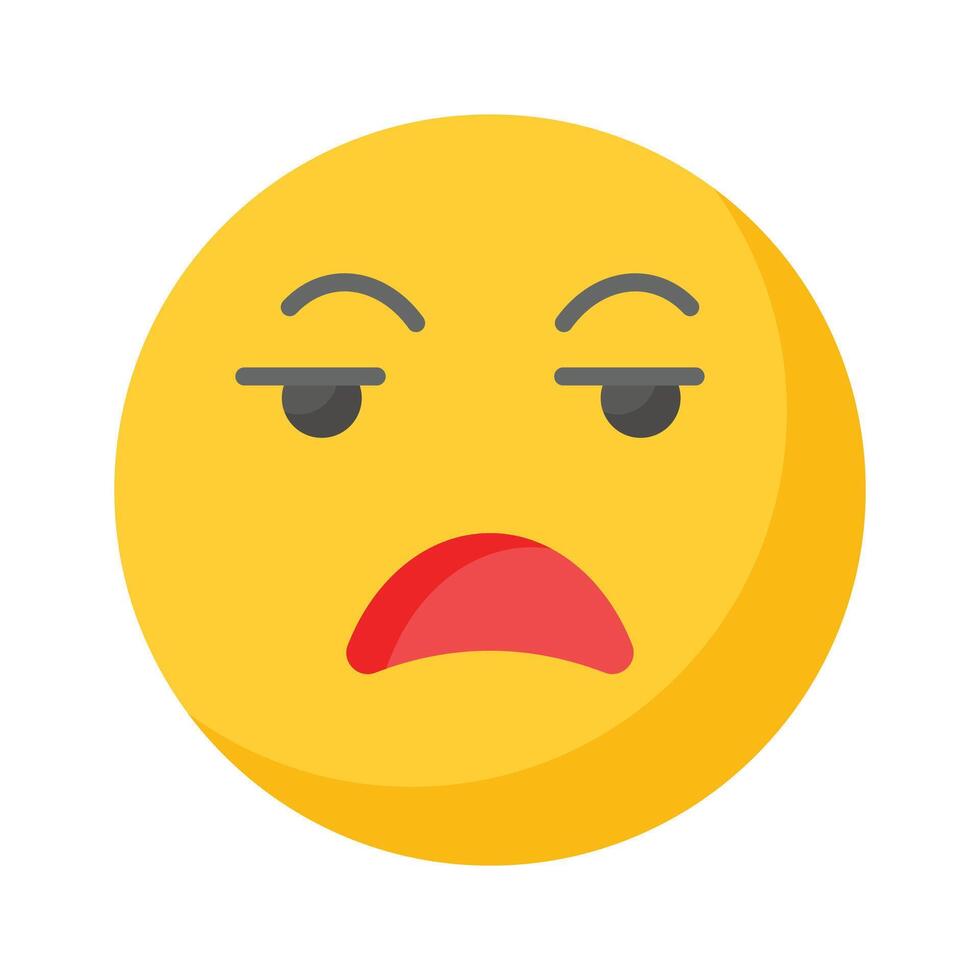 Irritated emoji design, ready to use and download premium vector