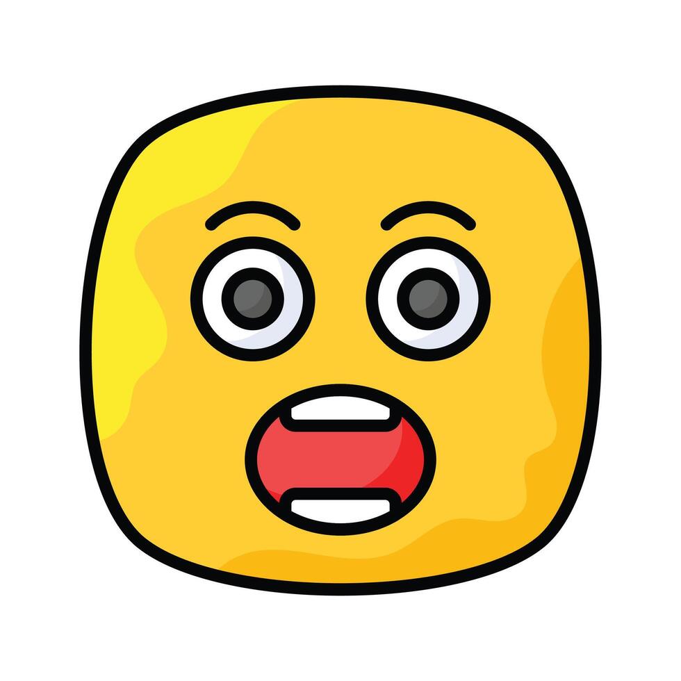 Oh My God expression emoji design, editable vector
