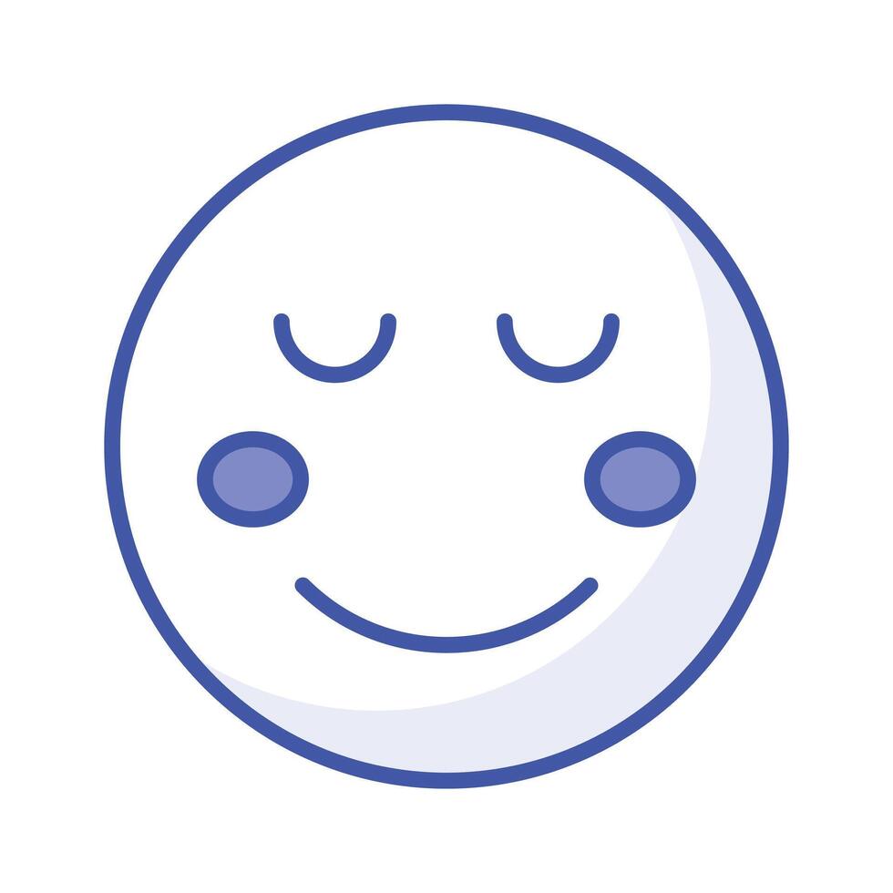 Calm face emoji icon, proud, cool expressions design vector