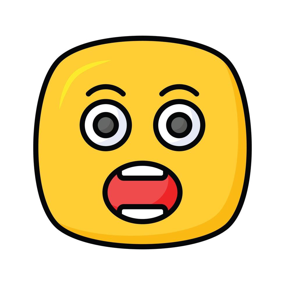 Oh My God expression emoji design, editable vector