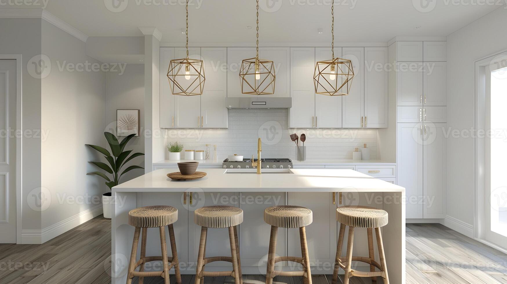 Sleek and Sophisticated Modern Kitchen with Minimalist Design and Elegant Decor photo