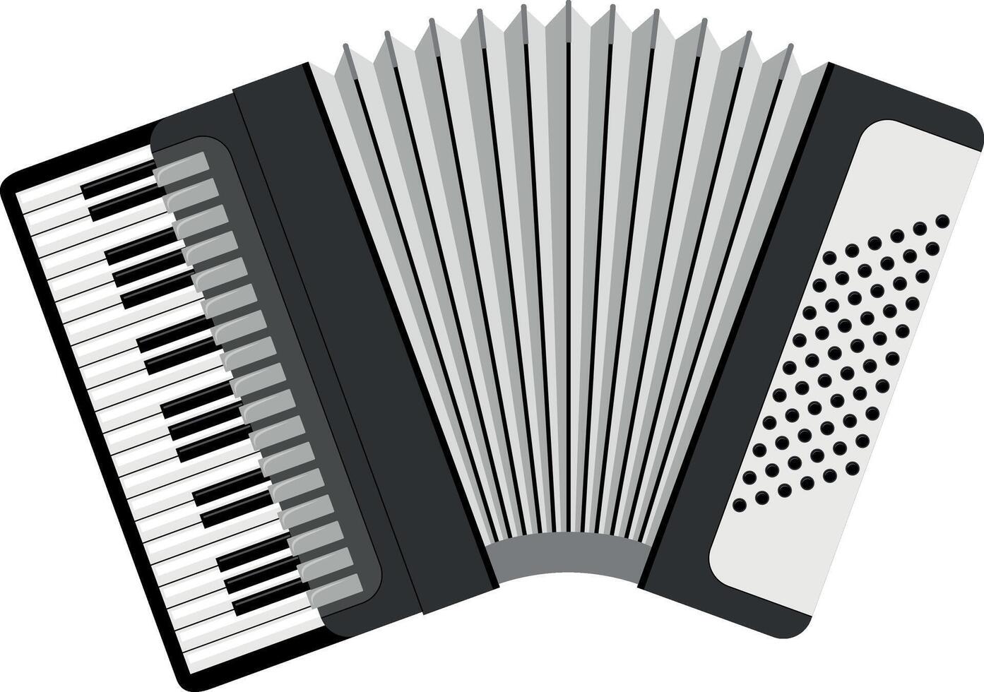 illustration of an accordion in cartoon style isolated on white background vector