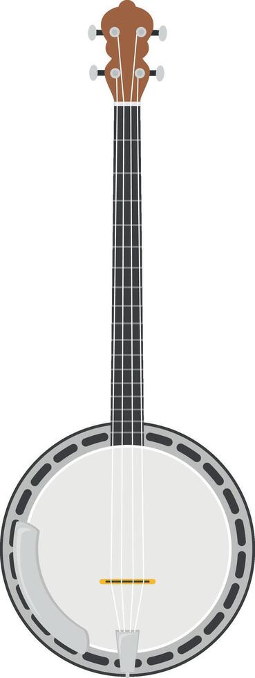 illustration of a banjo in cartoon style isolated on white background vector