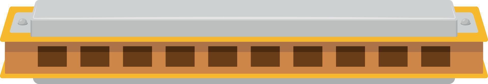 illustration of a harmonica in cartoon style isolated on white background vector