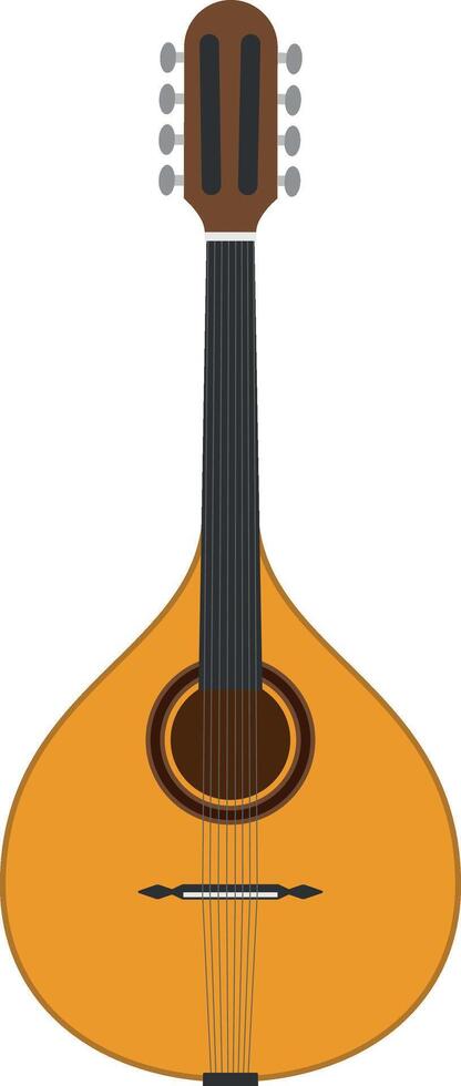 illustration of a mandolin in cartoon style isolated on white background vector