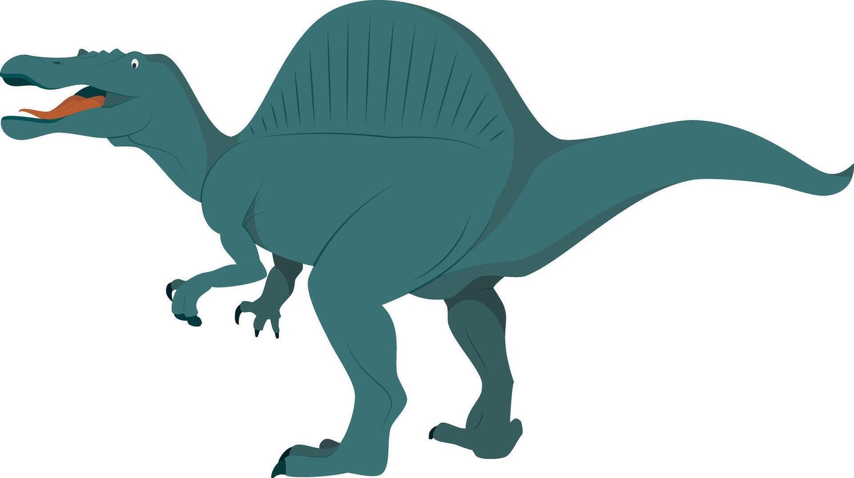 Spinosaurus illustration isolated in white background. Dinosaurs Collection. vector