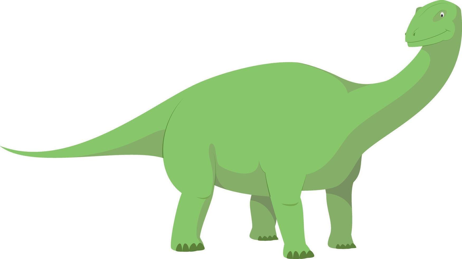 Diplodocus illustration isolated in white background. Dinosaurs Collection. vector