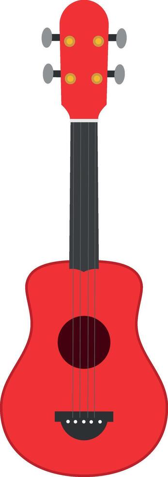 illustration of an ukulele in cartoon style isolated on white background vector