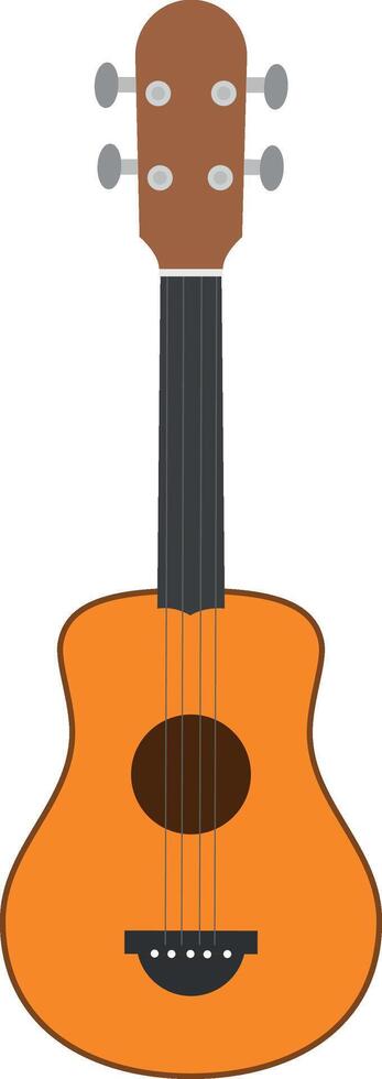 illustration of an ukulele in cartoon style isolated on white background vector