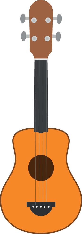 illustration of an ukulele in cartoon style isolated on white background vector