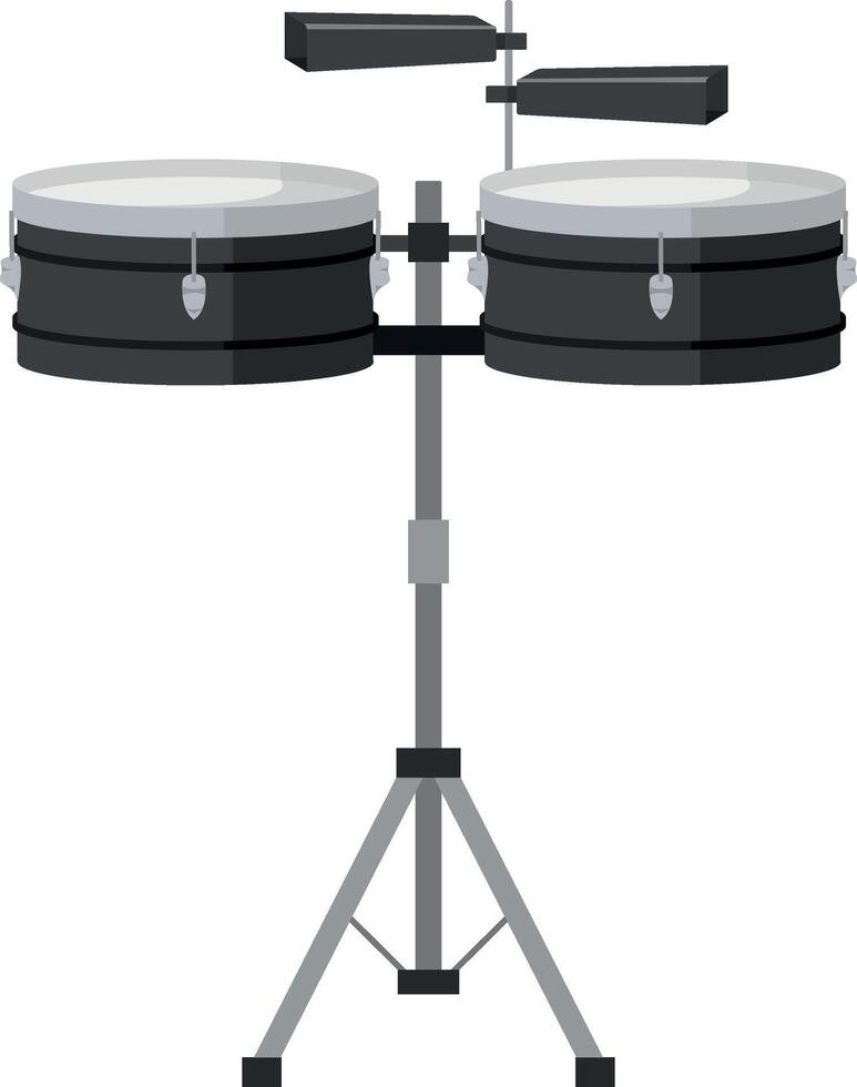 illustration of timbales in cartoon style isolated on white background vector