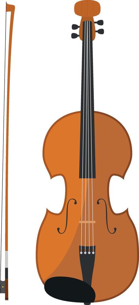 illustration of a viola in cartoon style isolated on white background vector