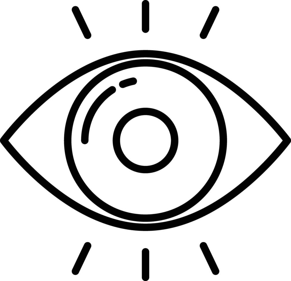 ojo contorno ilustración vector