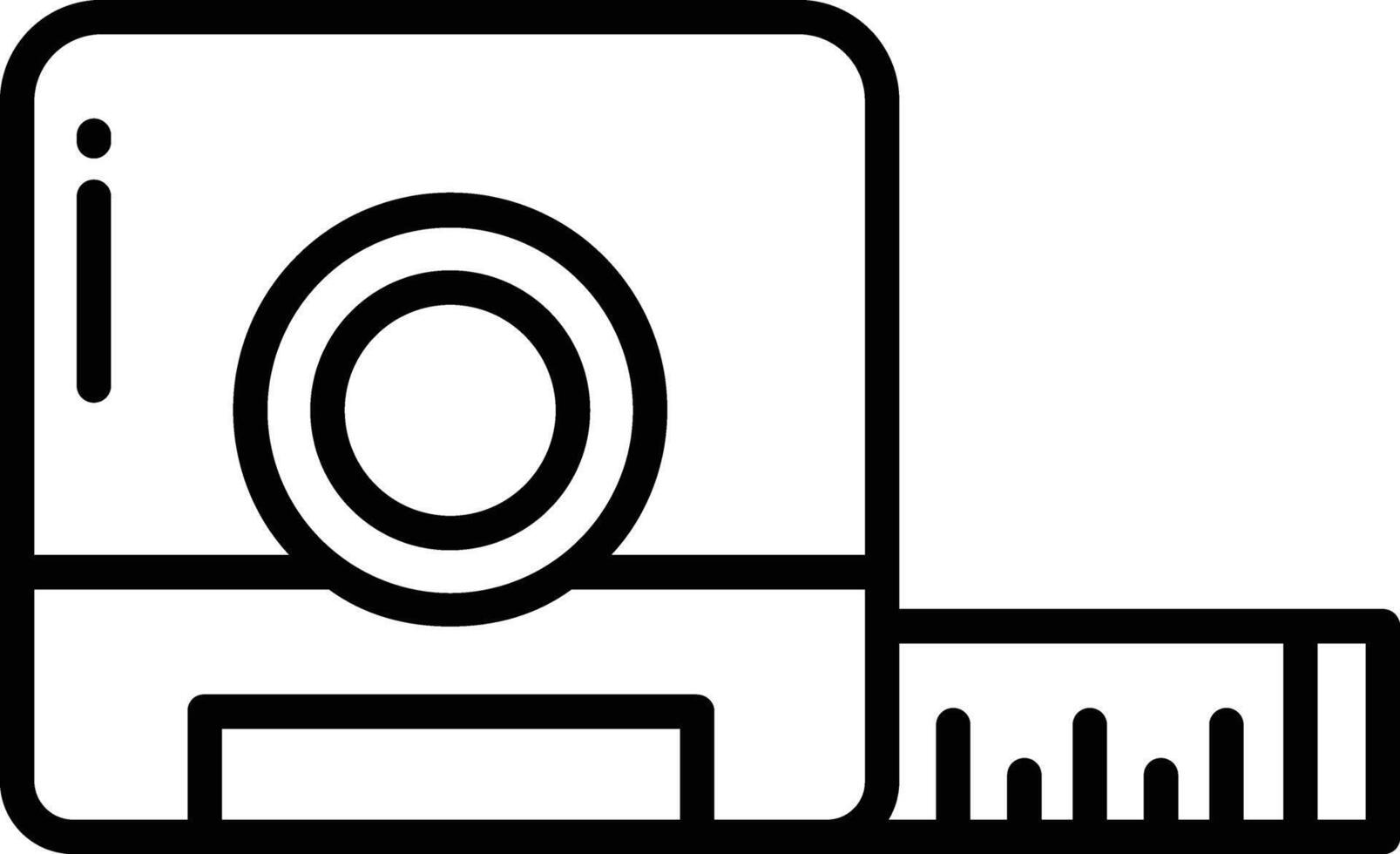 Tape measure outline illustration vector