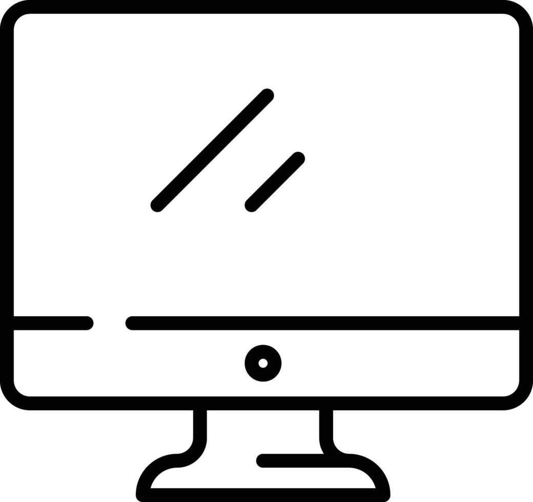 PC outline illustration vector