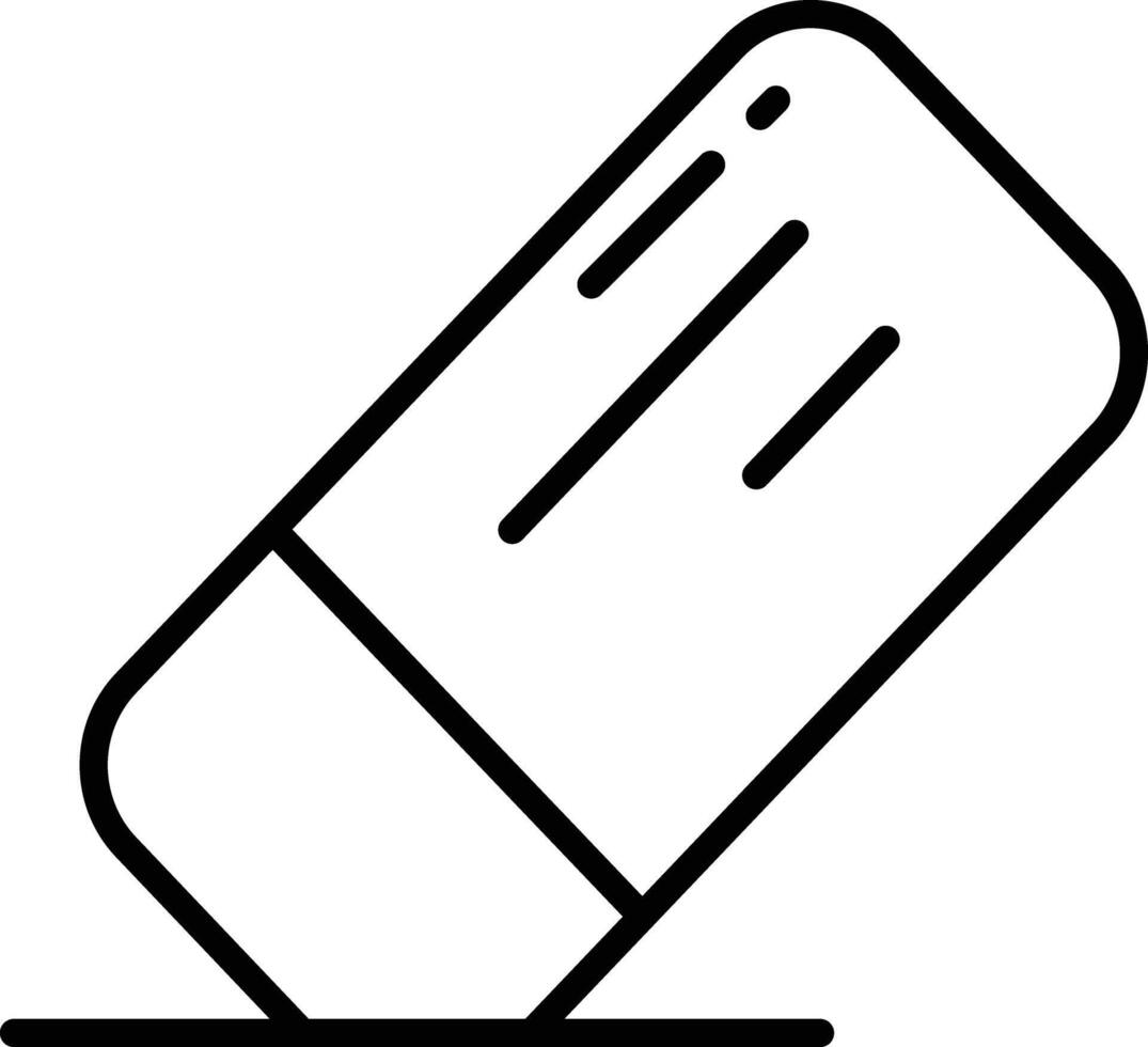 Eraser outline illustration vector