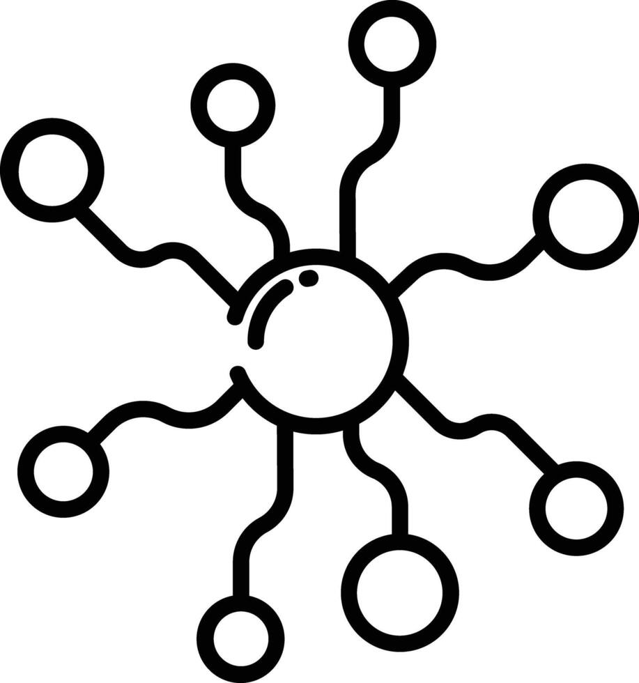 Connection outline illustration vector