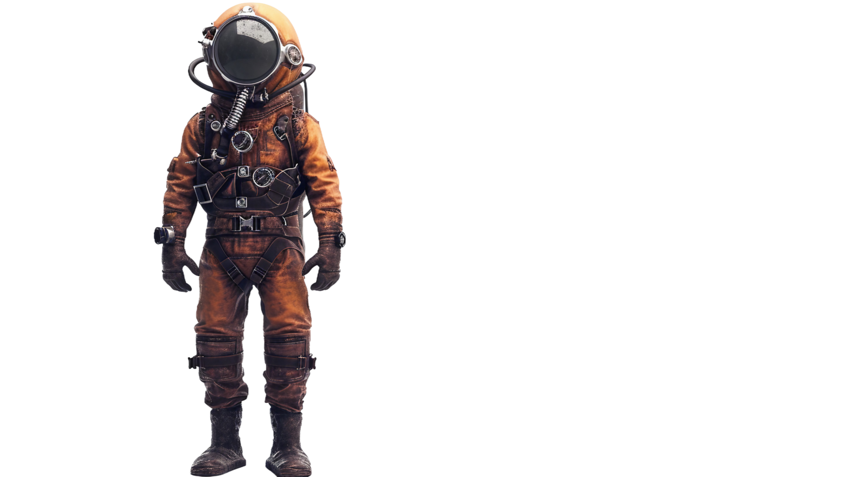 Deep Diving Suit, on transparent background. Format png