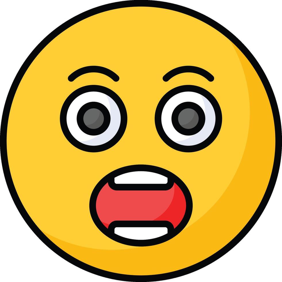 Oh My God expression emoji design, editable vector