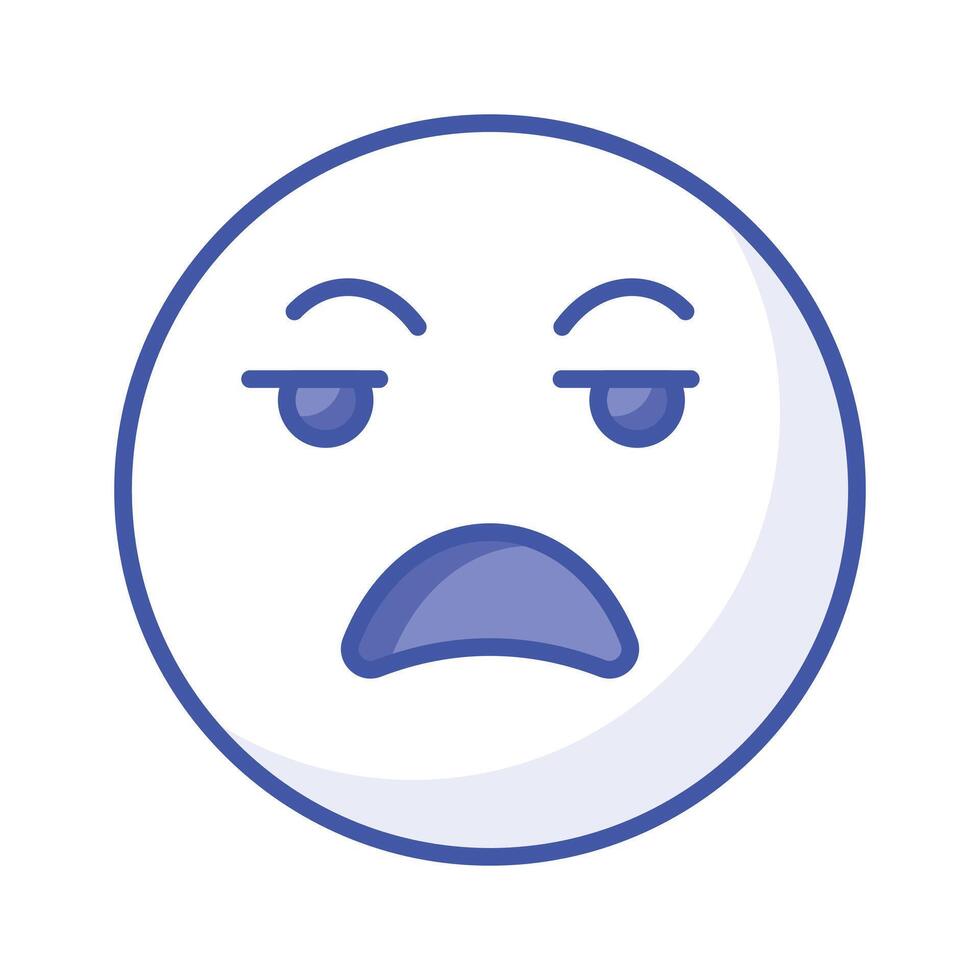 Irritated emoji design, ready to use and download premium vector