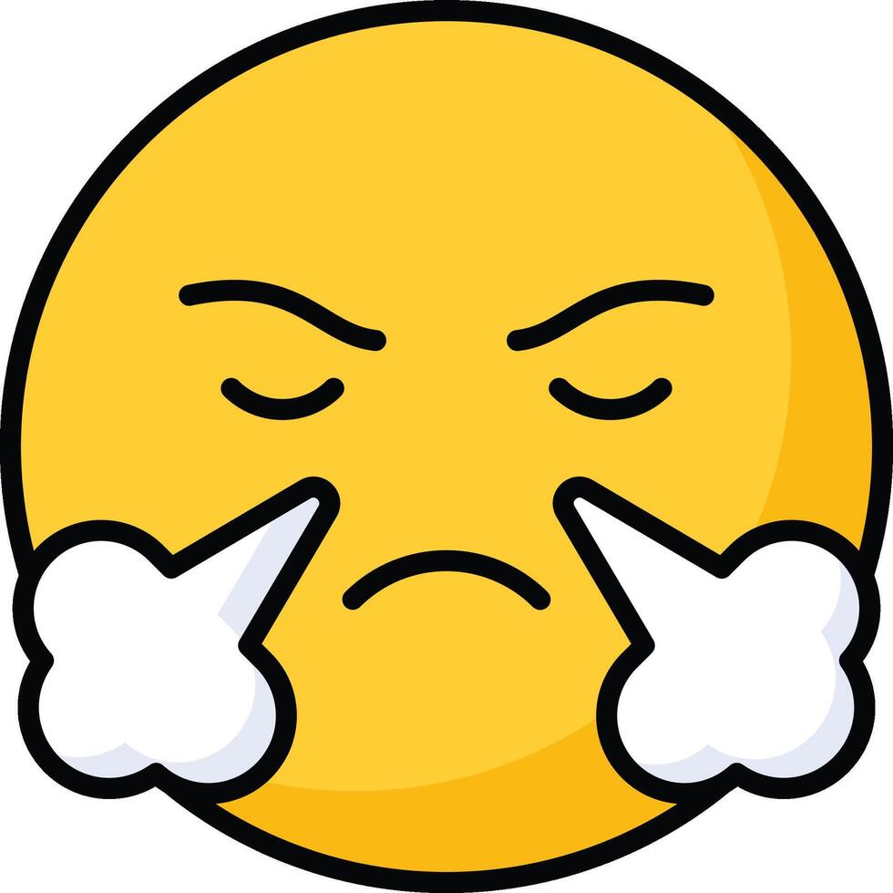 Have a look at this creative icon of frustrated emoji, trendy style vector