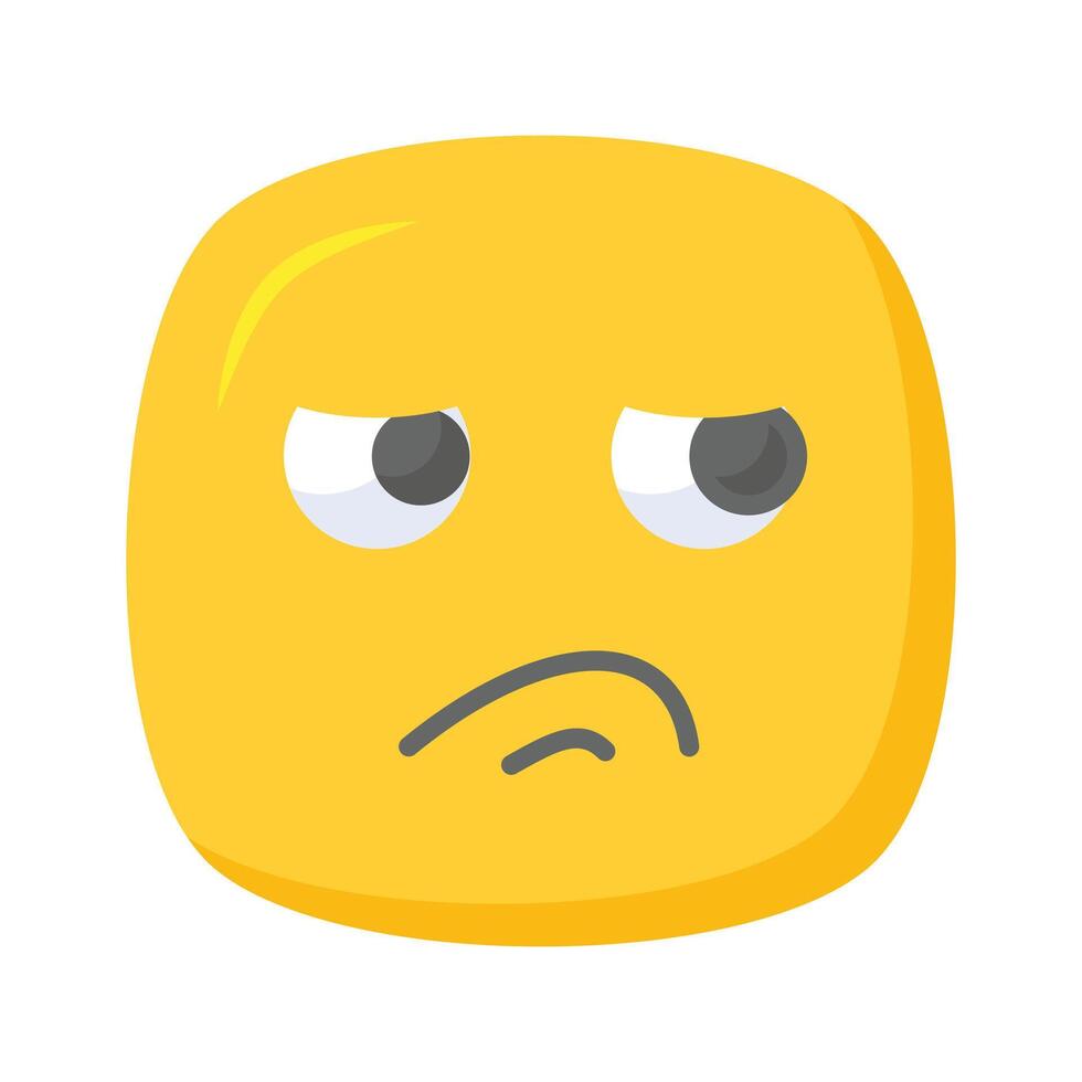 Disgusted emoji design, customizable unique vector