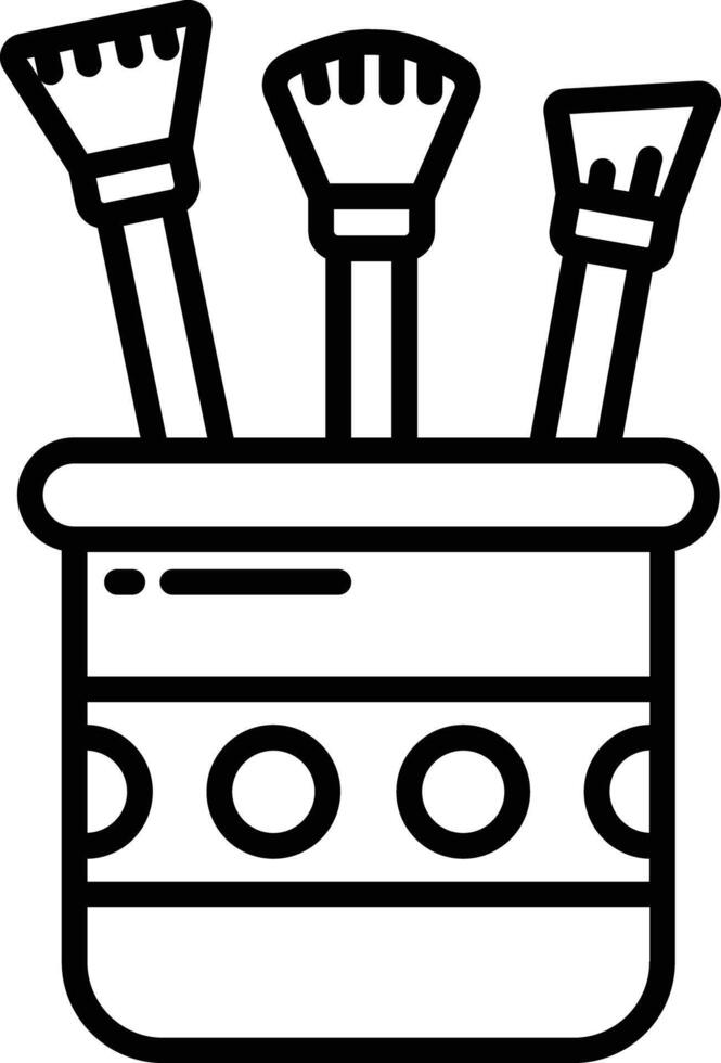 brush outline illustration vector