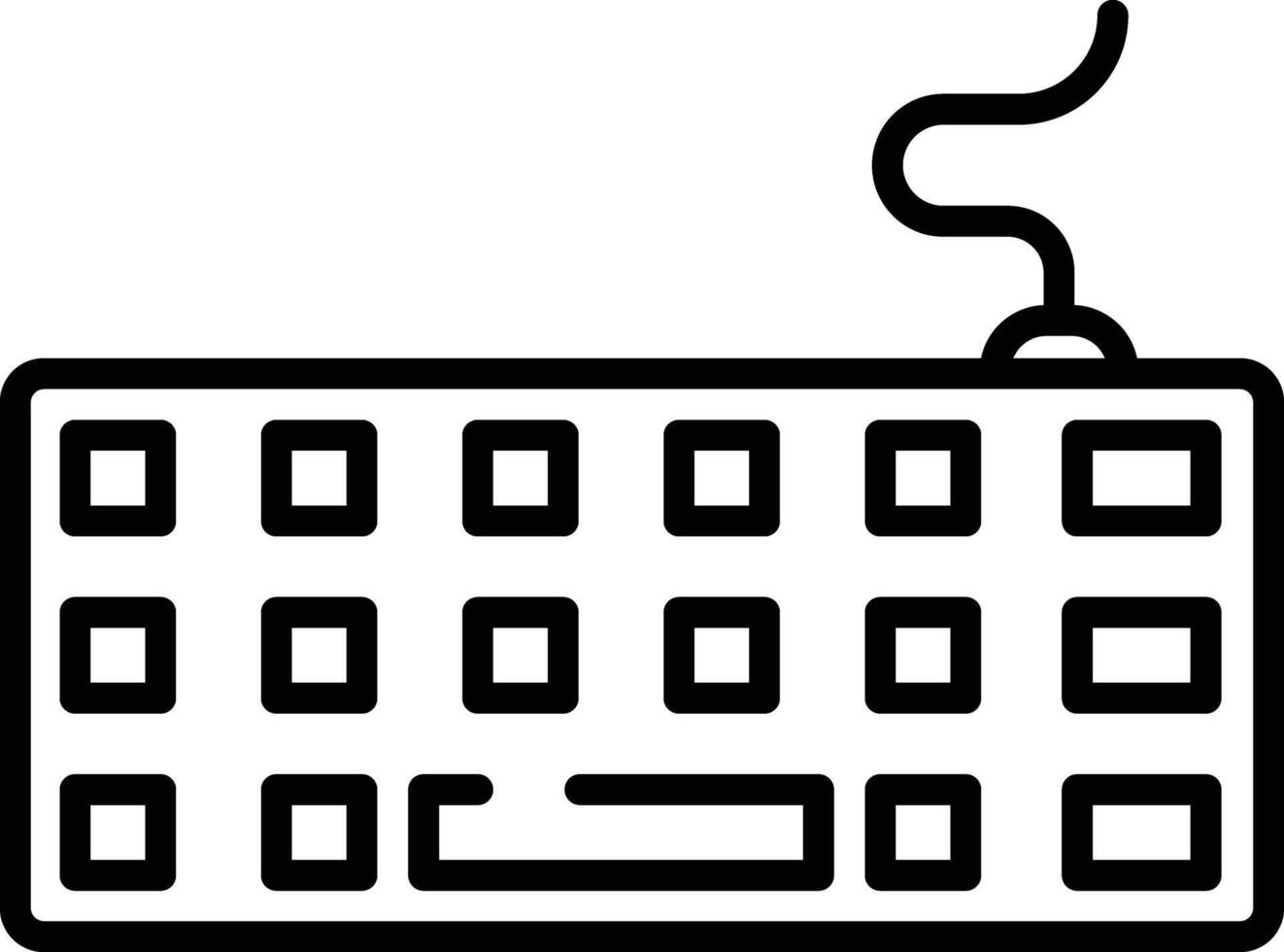 Keyboard outline illustration vector