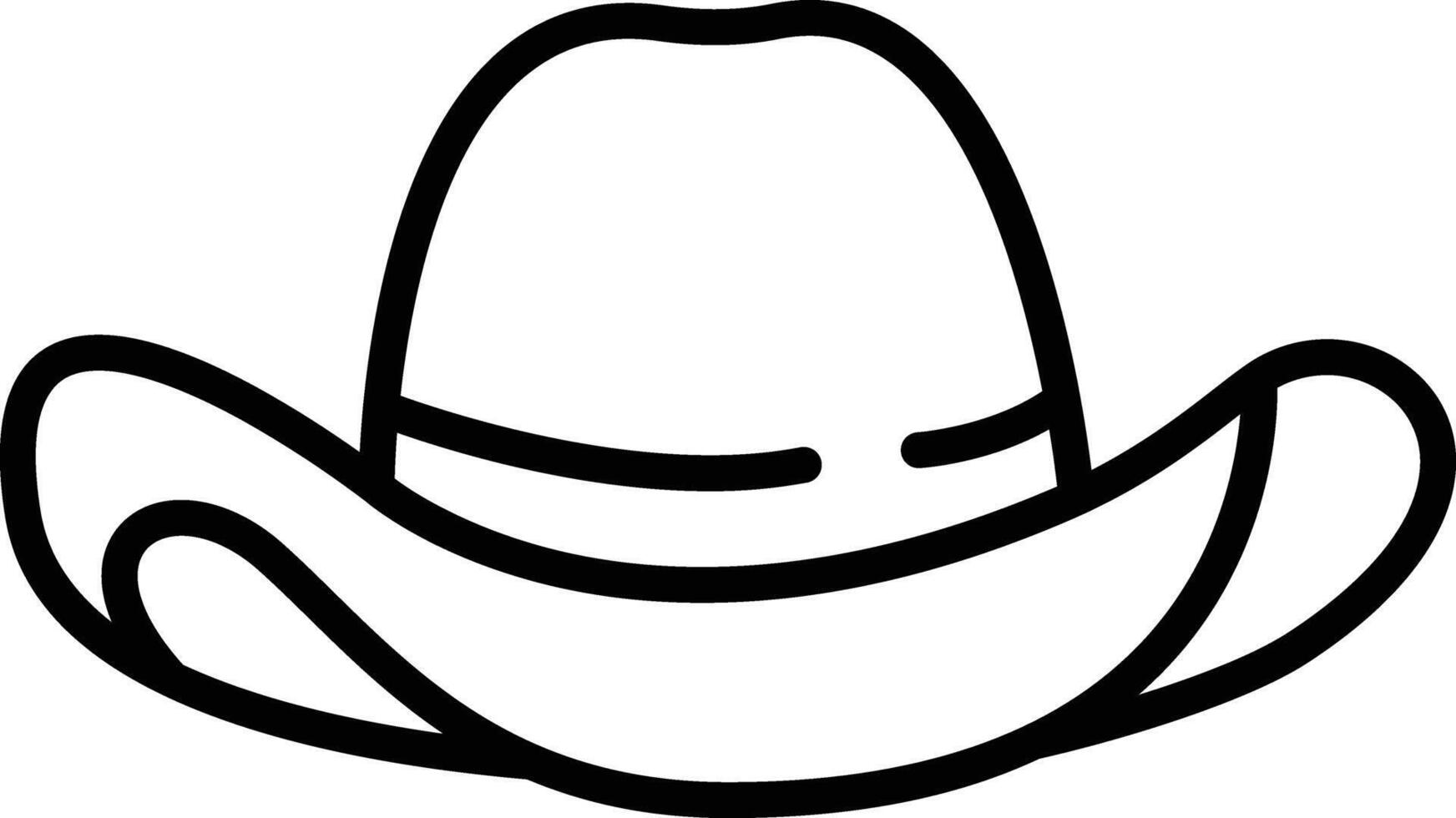 Hat outline illustration vector