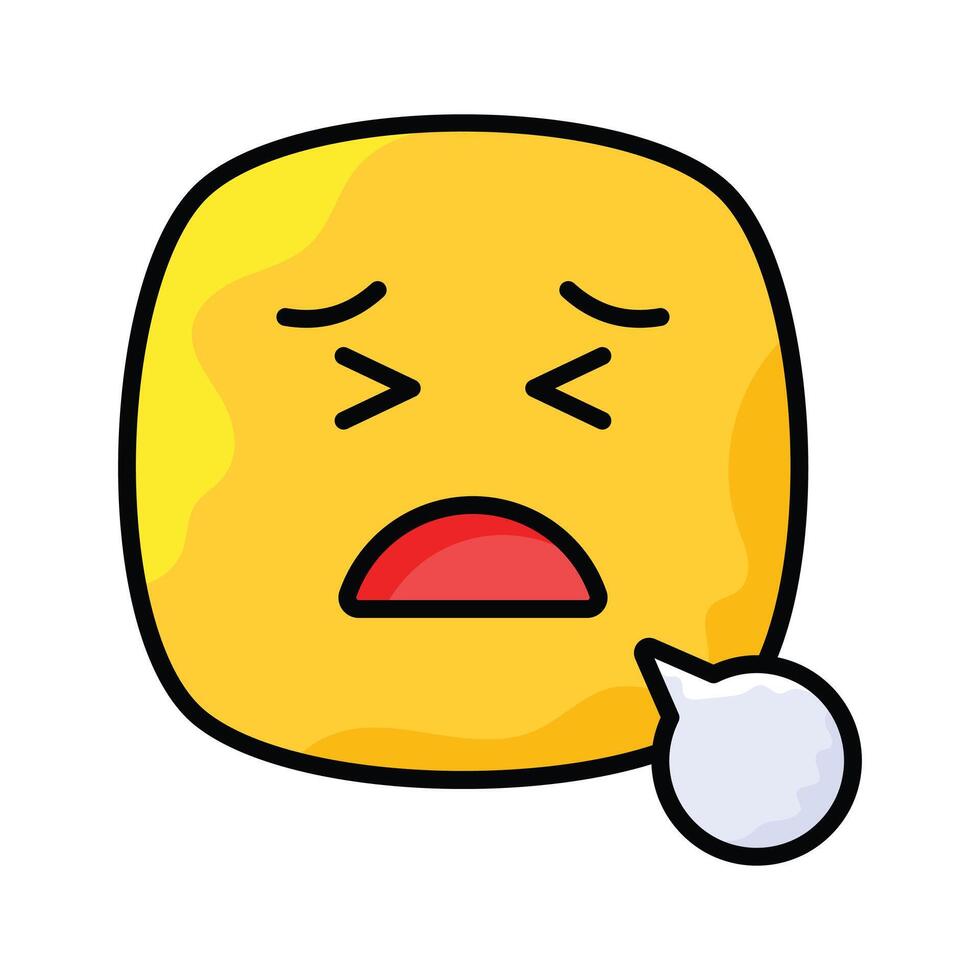 Unique and premium of tired emoji, editable icon vector