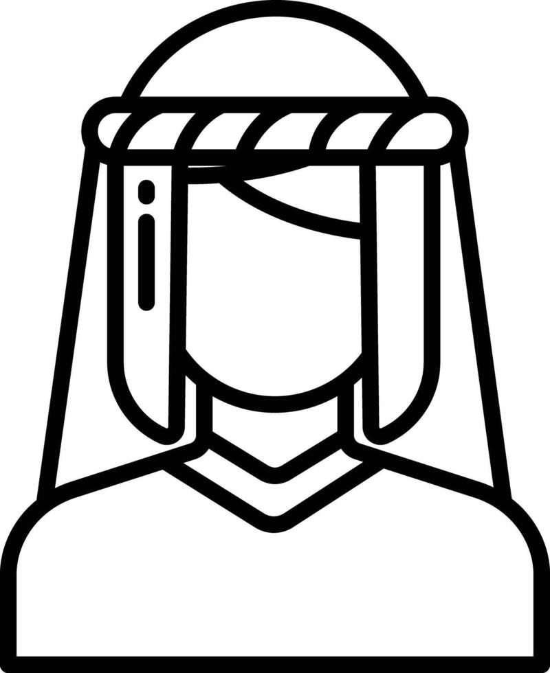 Bedouin outline illustration vector