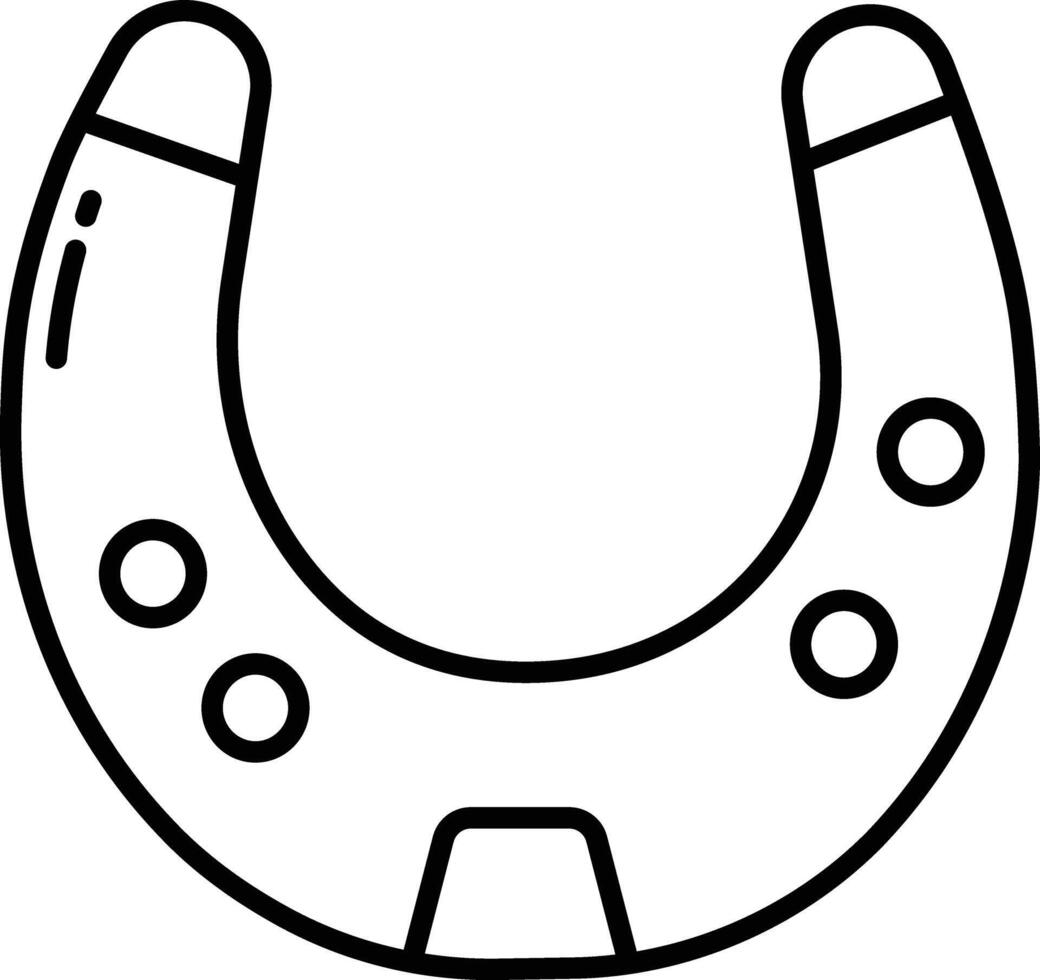 Horseshoe outline illustration vector