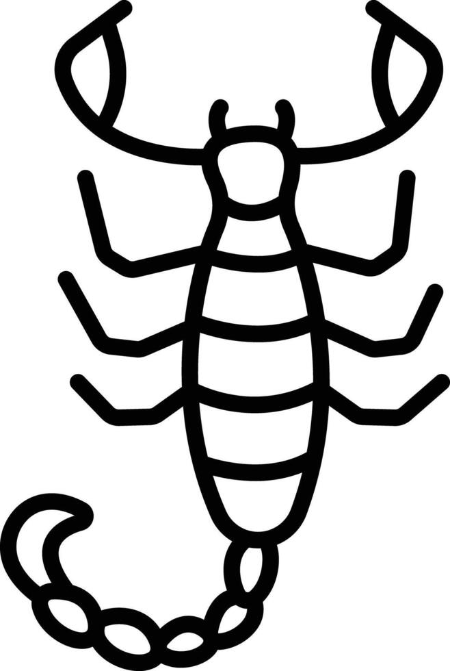 Scorpion outline illustration vector