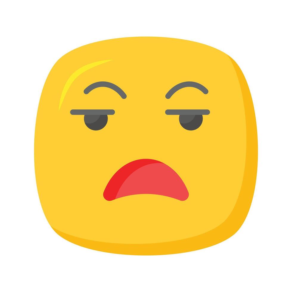 Irritated emoji design, ready to use and download premium vector