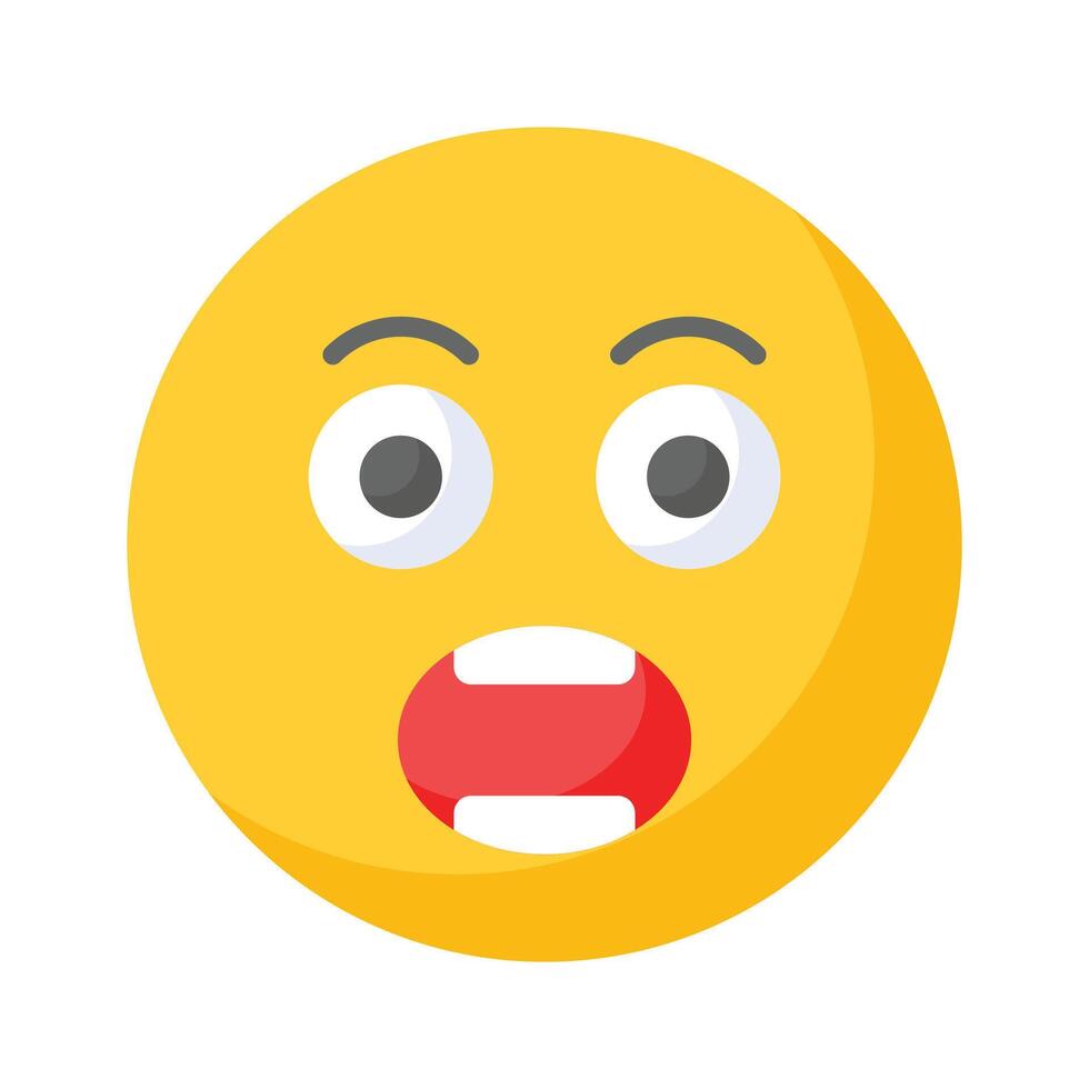 Oh My God expression emoji design, editable vector
