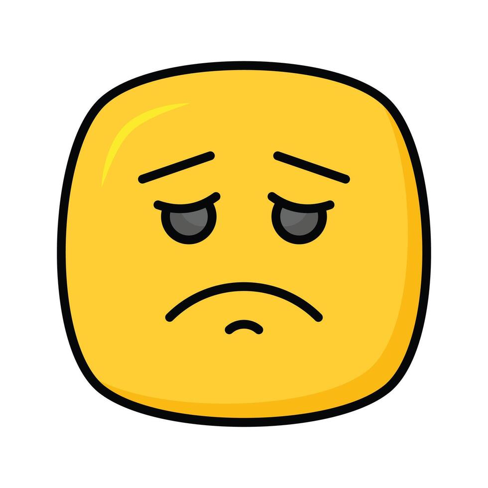 Get your hands on perfectly designed sad emoji icon, customizable vector