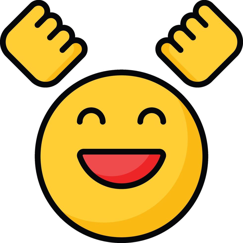 Enthusiastic emoji icon, happy face design vector