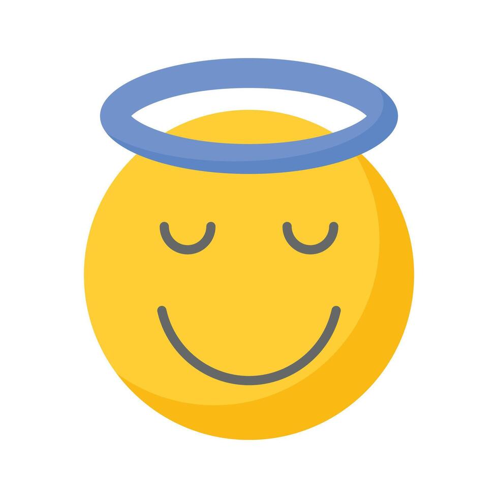 Perfectly designed icon of angel emoji, ready to use vector