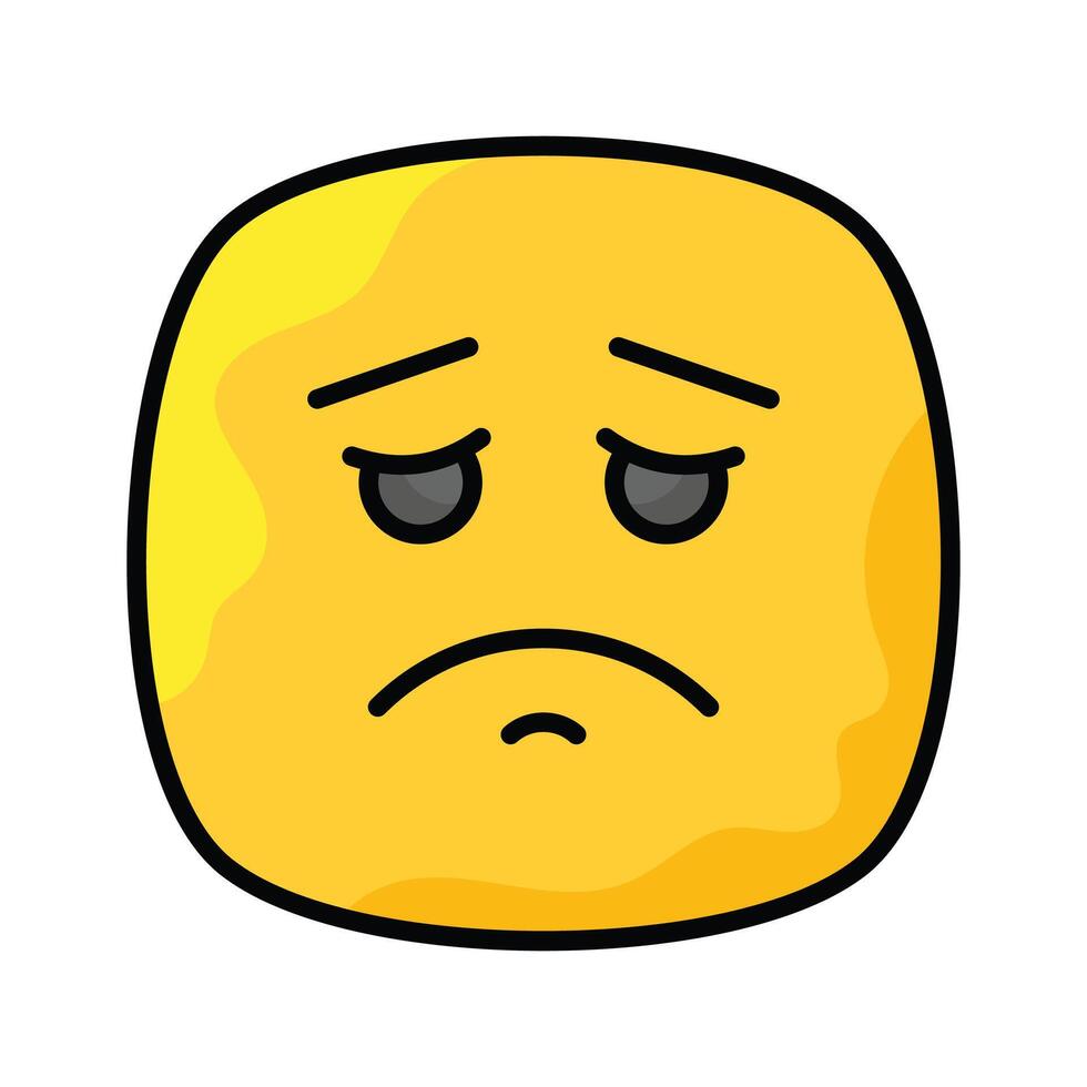 Get your hands on perfectly designed sad emoji icon, customizable vector