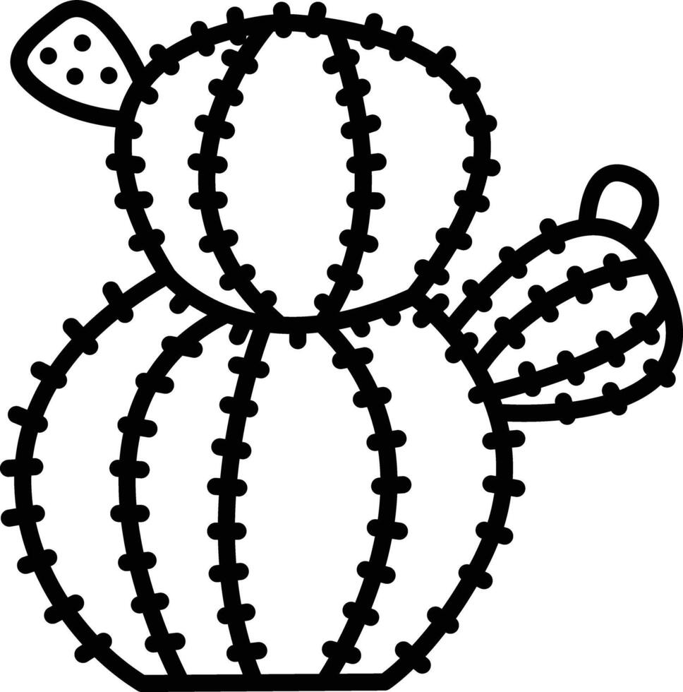 Cactus outline illustration vector