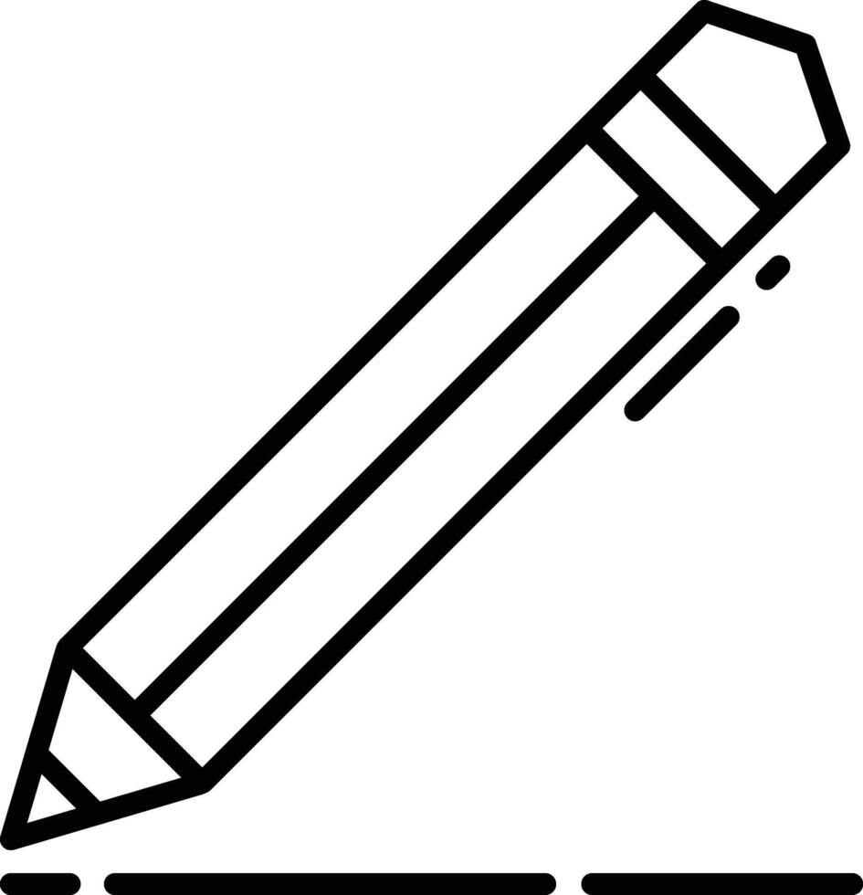 Pencil outline illustration vector