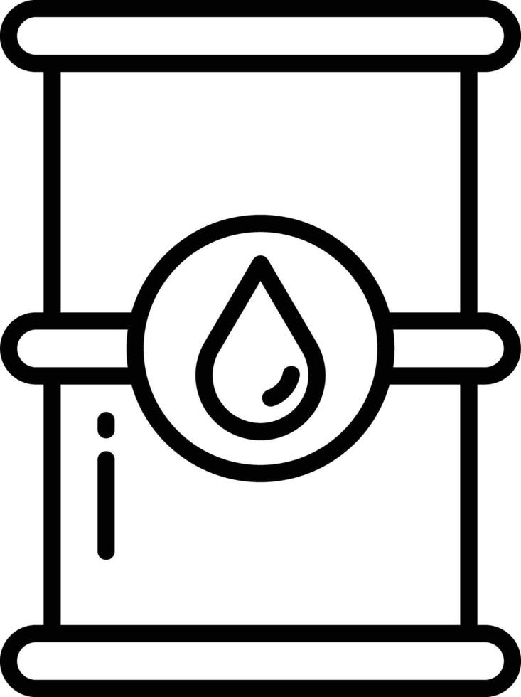 Oil Barrel outline illustration vector